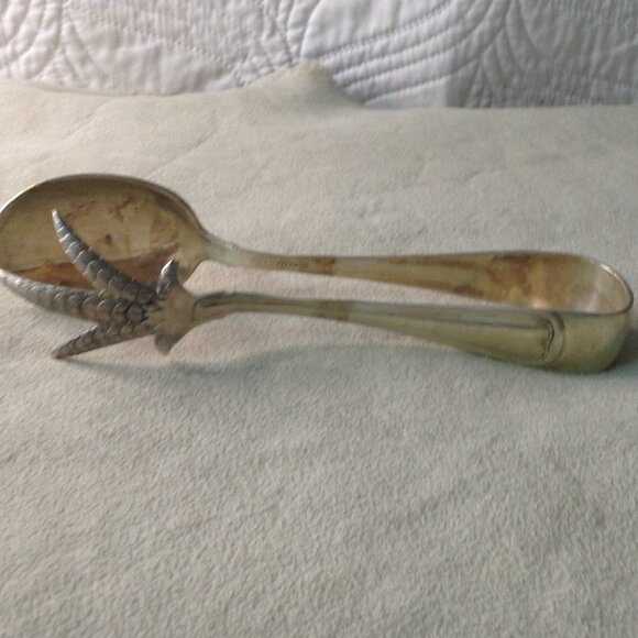 VTG/Antique Gorham Electroplate Sugar/Ice Tongs with Bird Claw Design. Regency - Picture 1 of 5